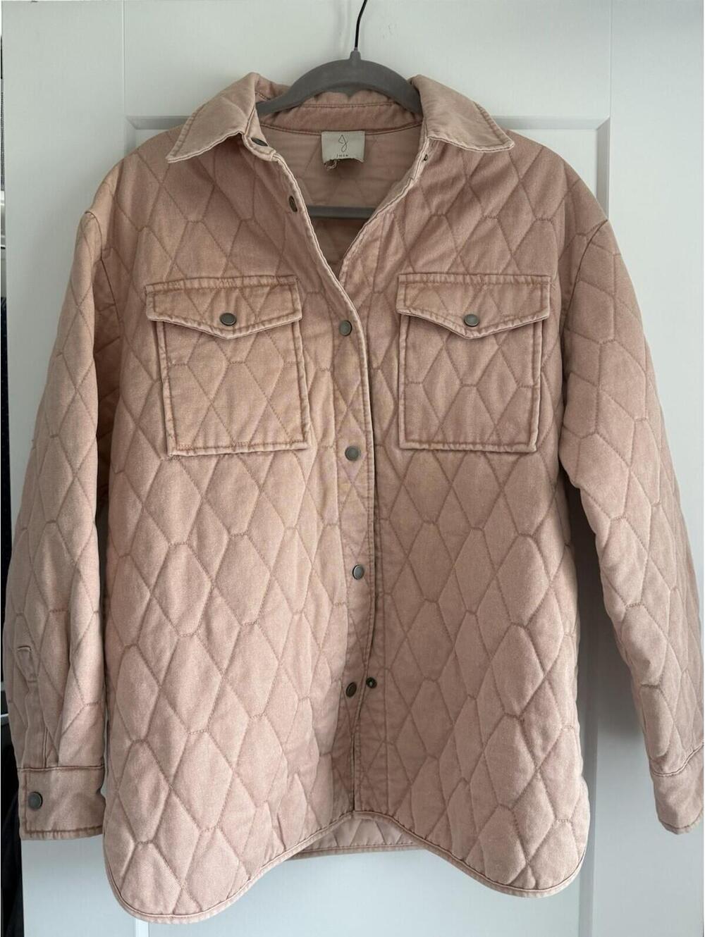 Joie Women's Pink Quilted Barn Jacket Size Small